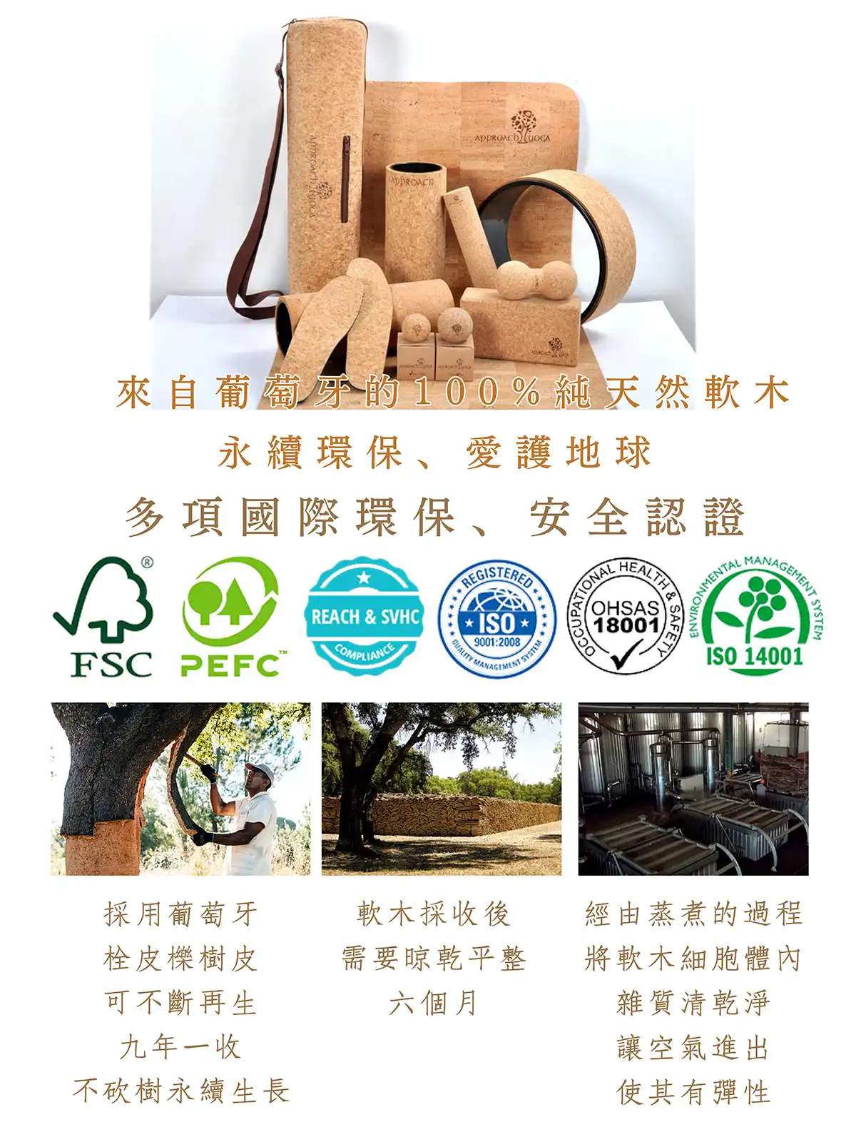 approach yoga 產品獲多項國際認證